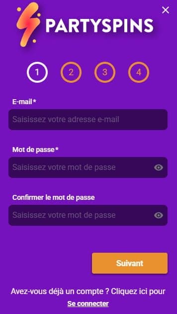 Partyspins Casino inscription