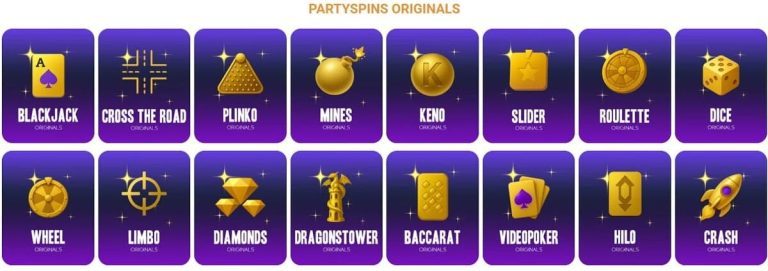 Partyspins Casino jeux