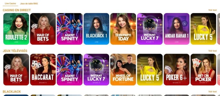 Partyspins Casino jeux live