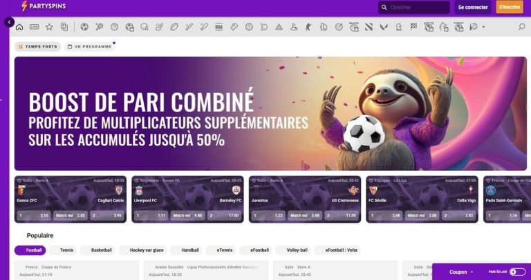 Partyspins Casino paris sportifs